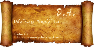 Dóczy Angéla névjegykártya